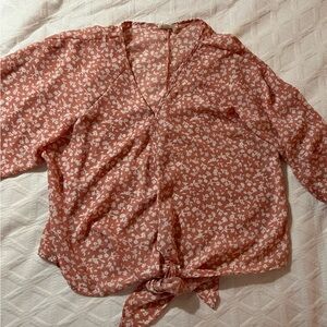 Women’s tie front blouse